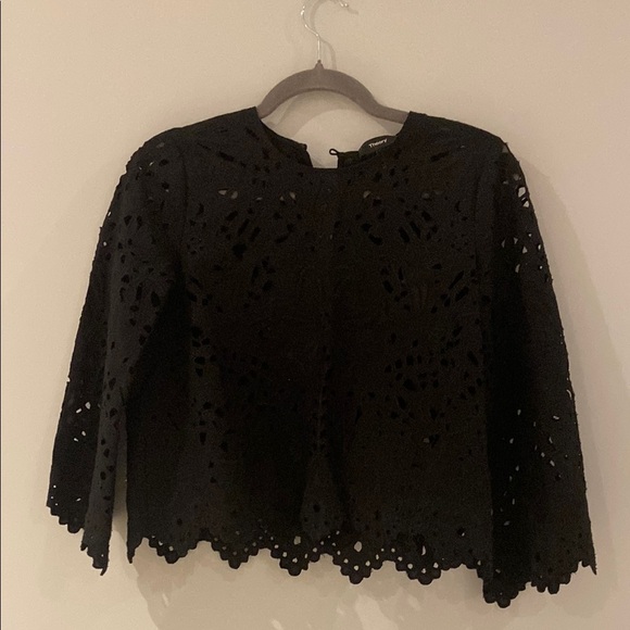 Black Lace blouse by Theory - Picture 5 of 8
